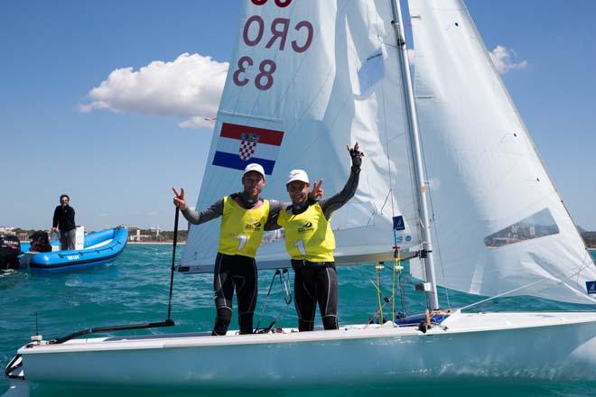 2014 ISAF Sailing World Cup Mallorca - Medal Race - Sime FANTELA and Igor MARENIC (470 Men) © Thom Touw http://www.thomtouw.com